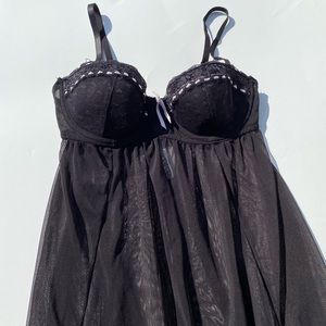 Rampage Heart Lace Babydoll